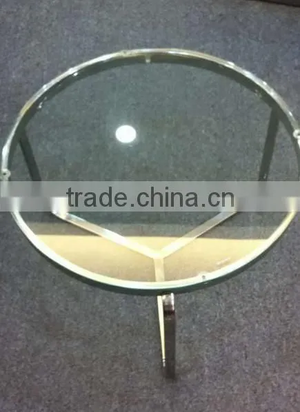 round coffee table stainless steel table with glass top