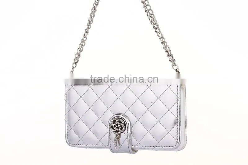 Luxury charm leather handbag wallet purse cover case for iphone6s