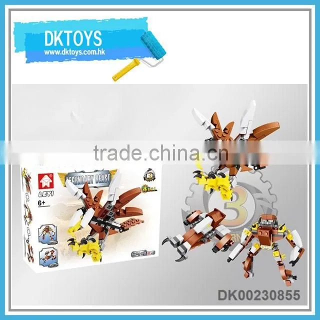 Educational DIY plastic material dinosaur building block toy