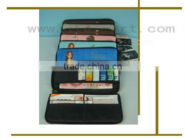 microfiber wallet digital printing lady purse