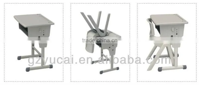 Height adjustable childrens school desk