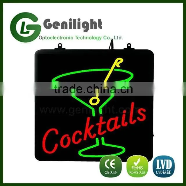 Cocktails and Dreams Night Light Design Decorative Neon Light Signs