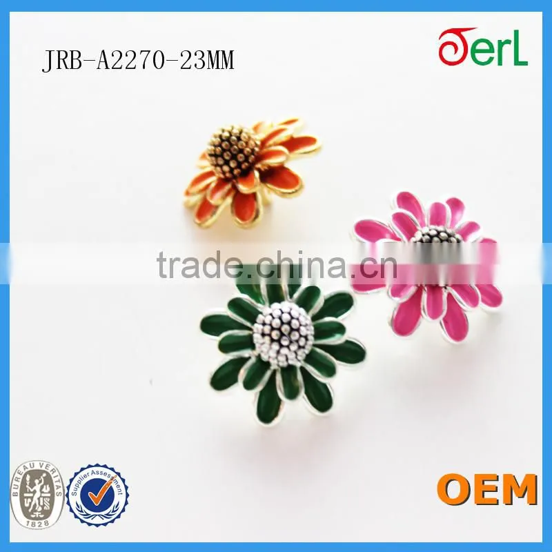 High Quality Crystal Flower Rhinestone Pearl Buttons For Wedding Supplies