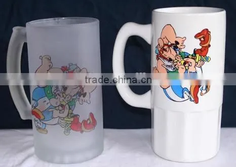 16oz Frosted Sublimation Beer Glass Mug for sublimation printing