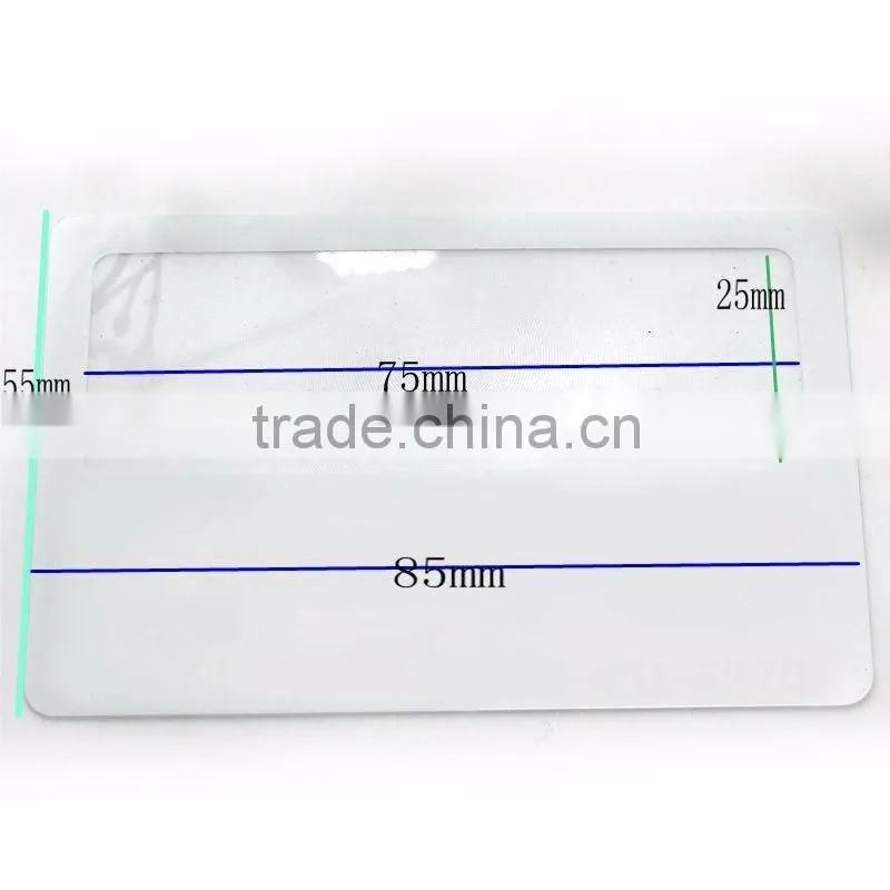 Plastic,pvc Material credit card size magnifier
