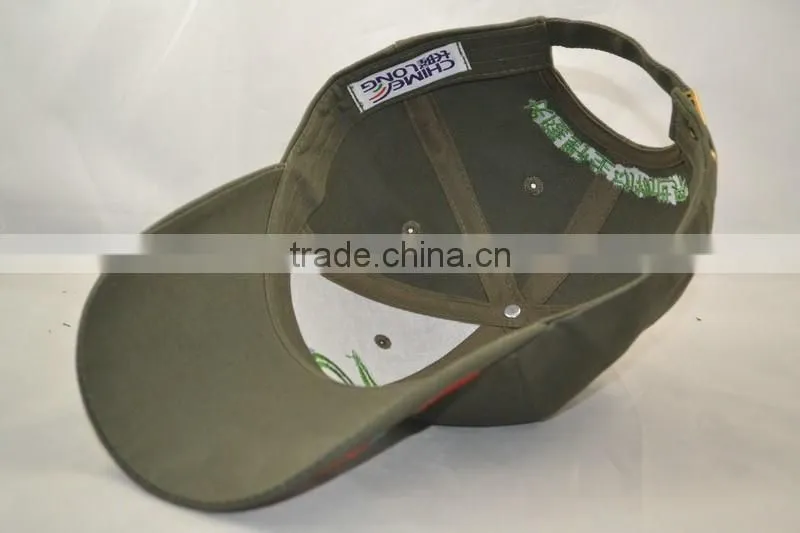 Guangzhou hat factory professional custom 6 panel / 100% cotton / / embroidery logo/gray baseball cap