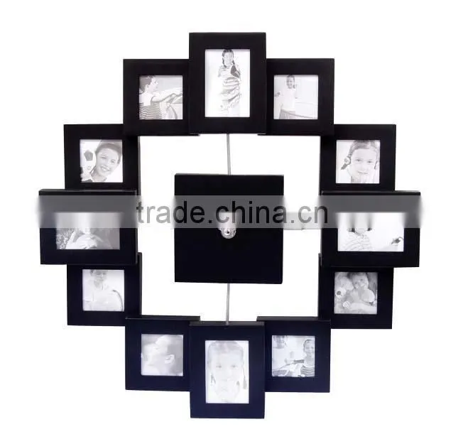 Home Decor Photo Frame Stylish Plastic Wall Clock