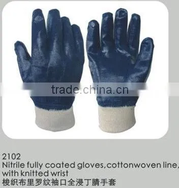 Heavy duty working nitrile coated gloves