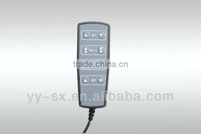 3 actuators for bed with one control box and handset