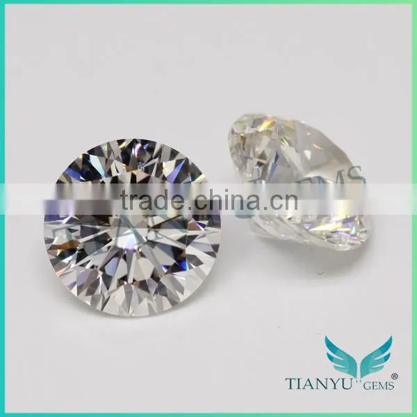 Superior Quality Excellent Cut Cubic Zirconia 6.5mm 2ct Diamond Simulant