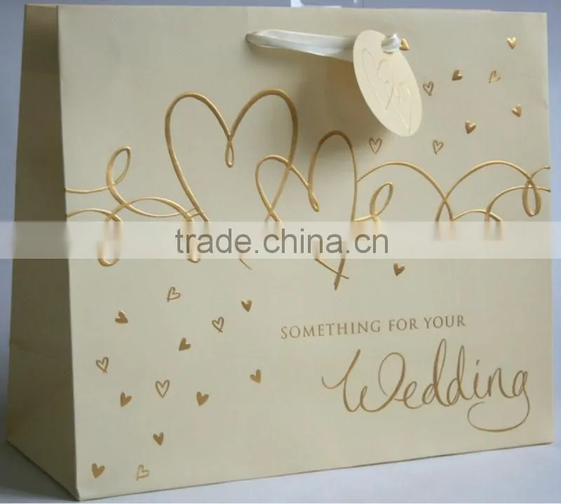 Hot sell butterfly printed recycle paper gift bag with handle