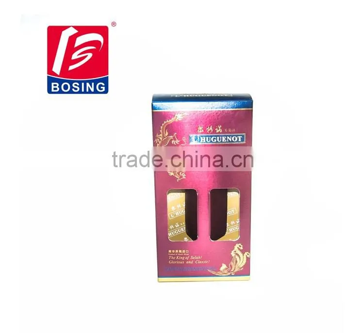 red wine gift packing box for 2 wine bottle