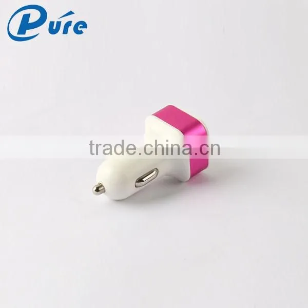 Factory supplier customized portable 2 usb 5v 2.1 micro car charger smart phone car charger car usb charger