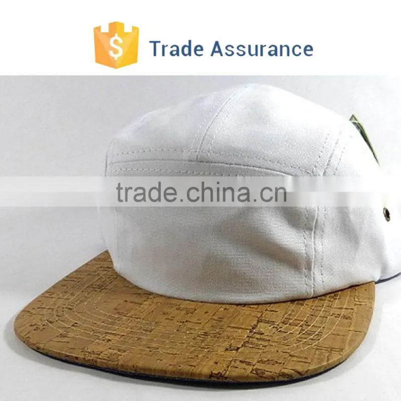 5 Panel Hat with Wooden Brim Custom Blank Hat Cap