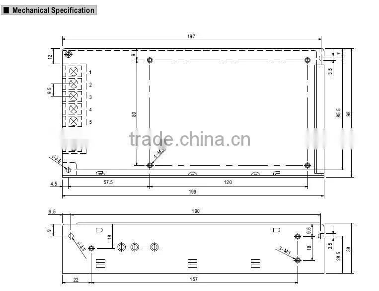 high reliability S-120 switching power supply