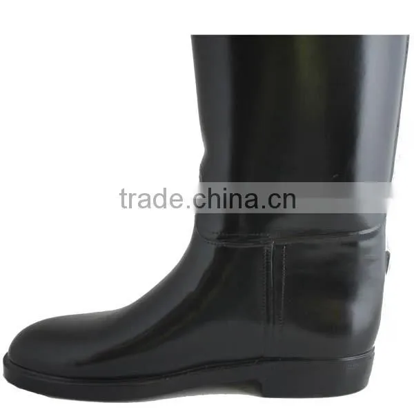 Fashion lady's neoprene lining rubber rain boots women riding shoes