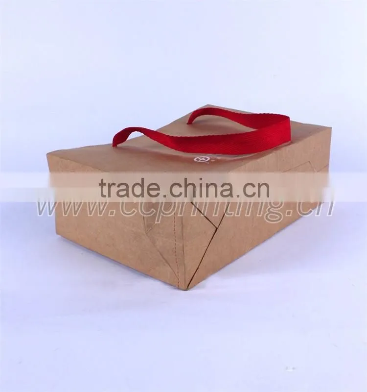 cheap brown kraft paper shoe bags with handles