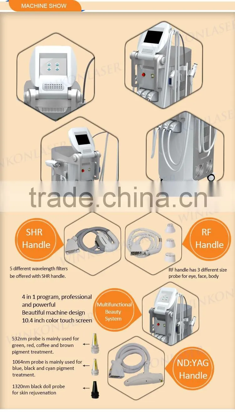 Dark skin hair removal machine 3 color acne removal equipment cpt skin rejuvenation machine