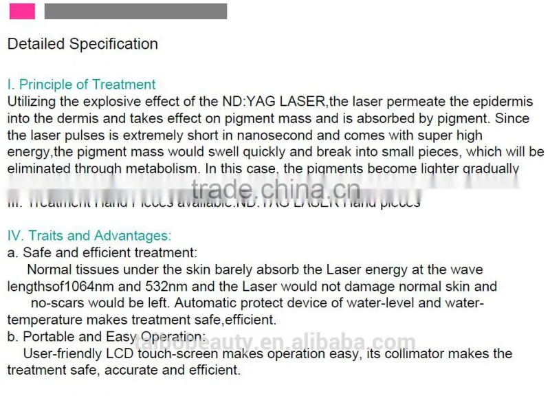 2013 HOT mini nd yag laser tattoo removal QS medical pigment removal q switched nd yag laser machine