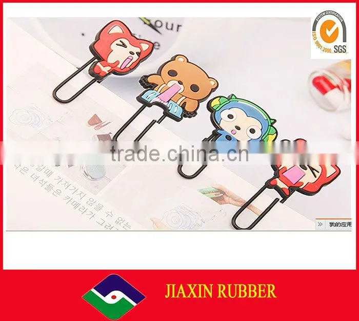 Wholesale cute animal shape of silicone bookmarks for kids JX-100147