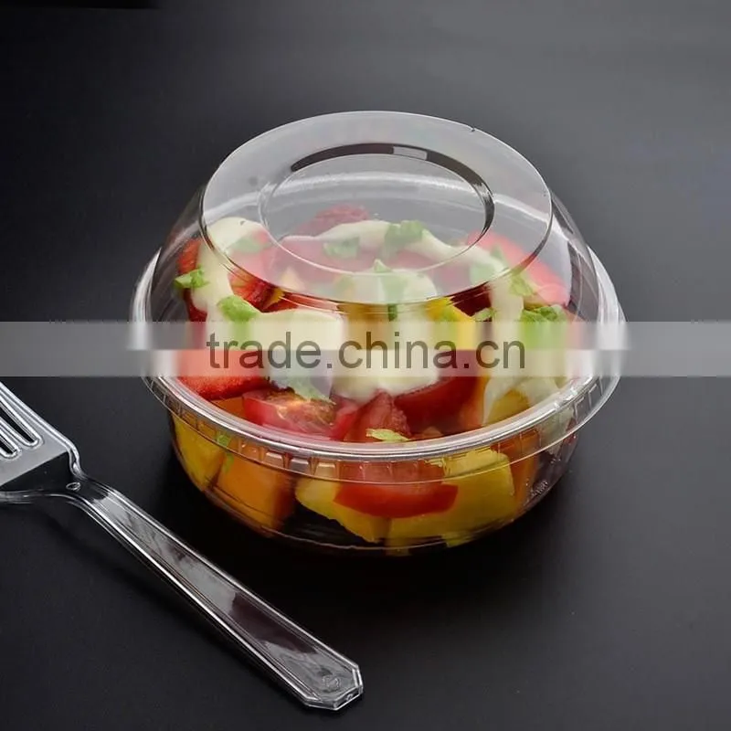 8oz Clear round OEM products plastic fruit salad container