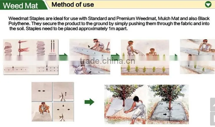 UV stabilised eco-friendly pp non woven garden weed control/guard mulch sheet/weed mat