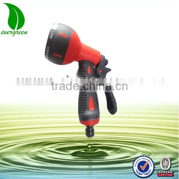 Seven-function high pressure adjustable garden hose spray