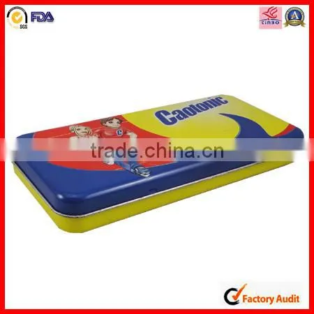 professional custom rectangle pen metal tin box