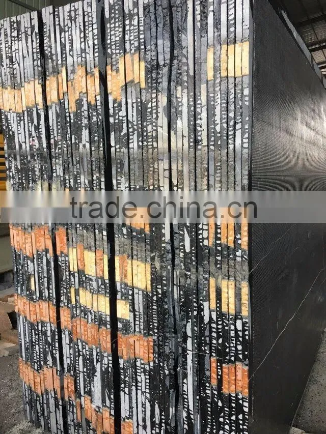 Popular black marquina marble slabs