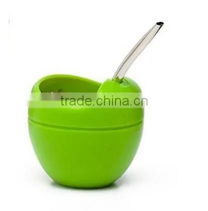 Silicone Yerba Mate Tea Cup Gourds With Bombilla Straw