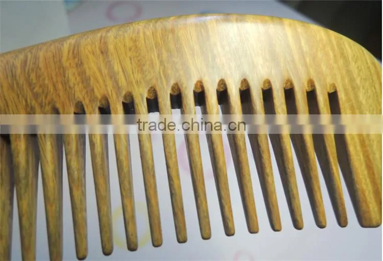 Anti-static Sandalwood Comb with Handle for Curly Hair