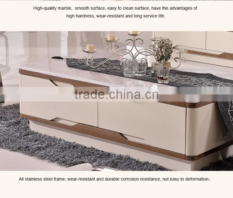 C386 Home Furniture Marble Top Tea Table With Coffee Table