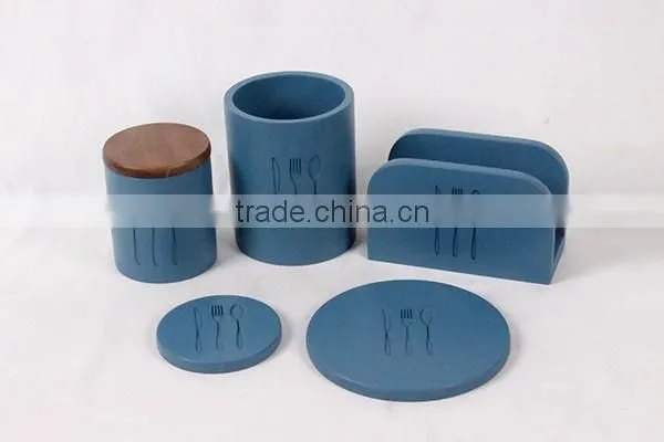factory directly sale marble yellow kitchen canisters