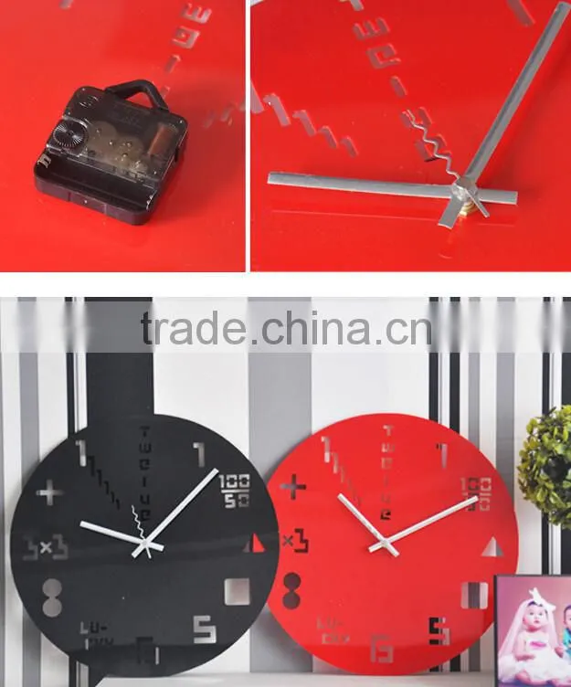 Supply fashion DIY graphics digital clock / wall clock --red