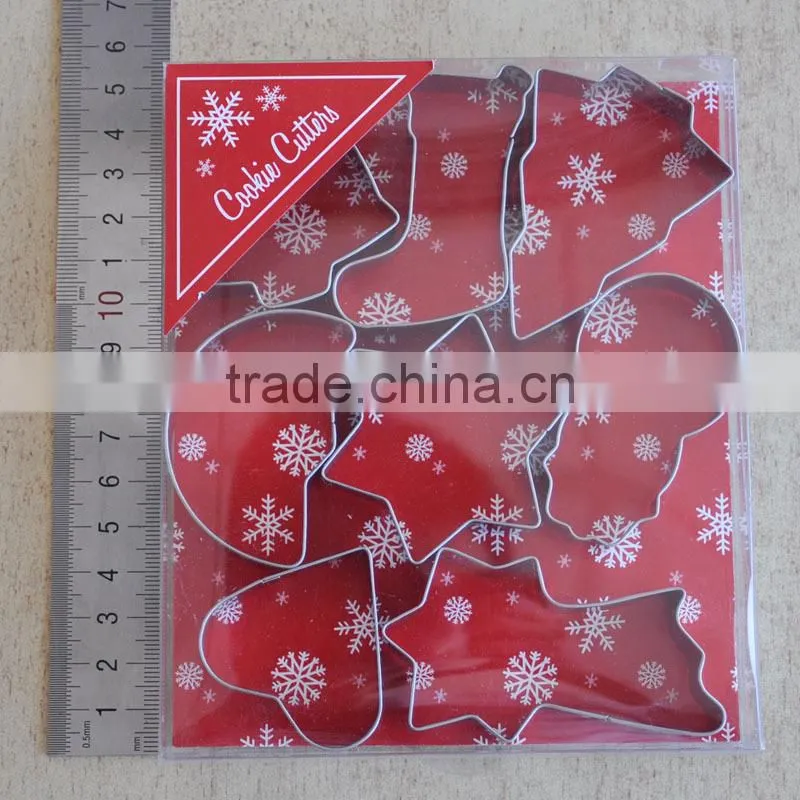 2pcs Set 430 Stainless Steel Cookie Cutter, White Kitchenware