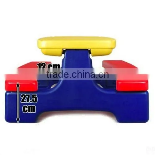 NEW Outdoor Indoor Plastic Kids Group Team Play Folding Table Chair Bench Set Ages 3+