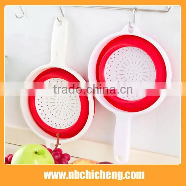 Folding washing vegetables and fruit basket with handle Draining basket