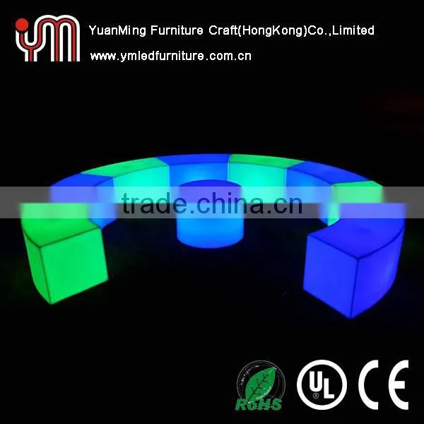 bar table/plastic furniture led chair/led outdoor furniture