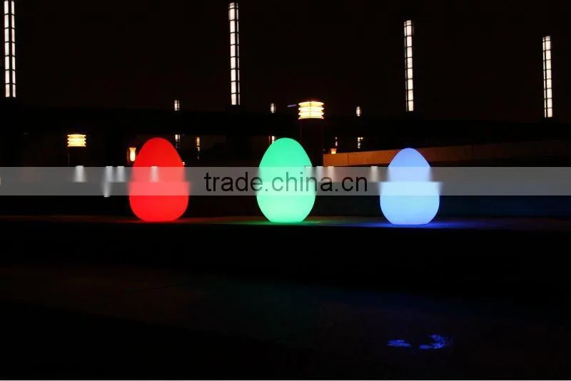 rechargeable color changing led egg shape lamp
