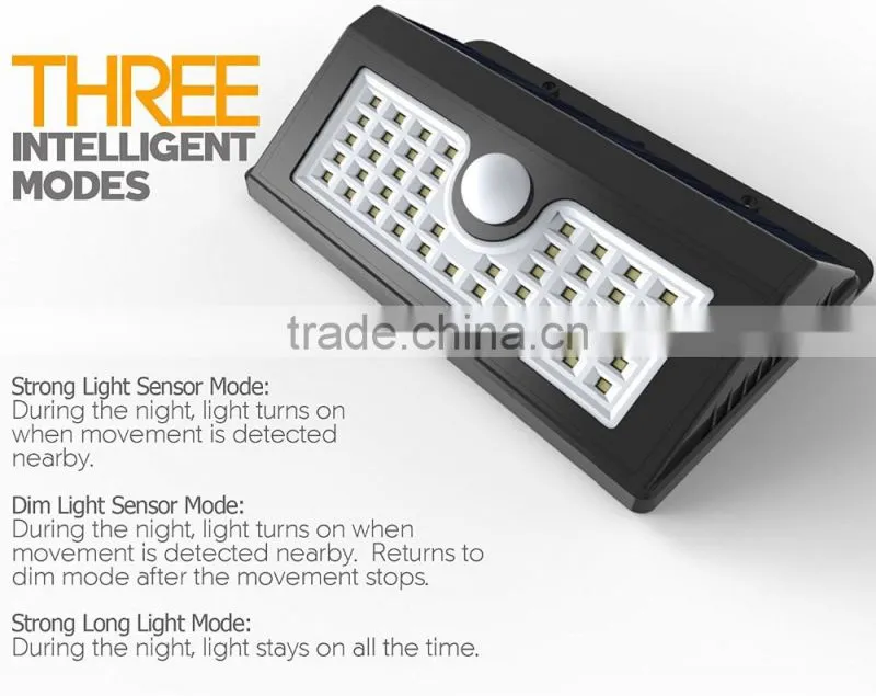 2017 new low price high qulity 45LED motion waterproof solar light for outdoor ,garden ,patio