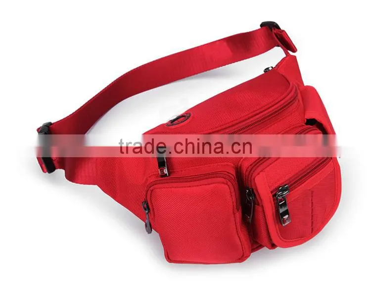 Outdoor sport black waist bag for men