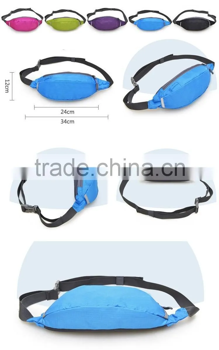 China Wholesale Cheap Simple 600 D Polyester Nylon Running Waist Bag /Fanny Pack
