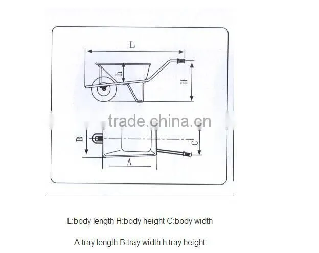 australia market square handle wheelbarrow cart WB8613