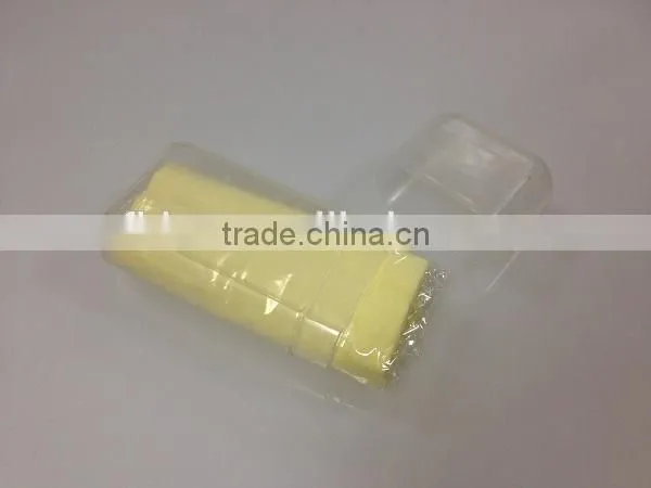Car care cleaning synthetic chamois cloth in square plastic tube