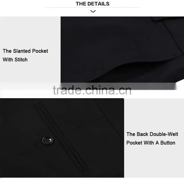 2016 latest design mens business suit dark navy suits