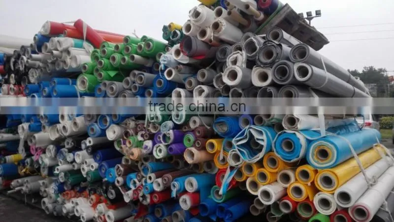 Pvc Coated Fabric Tarpaulin Stock Lots For Tent and Truck Cover