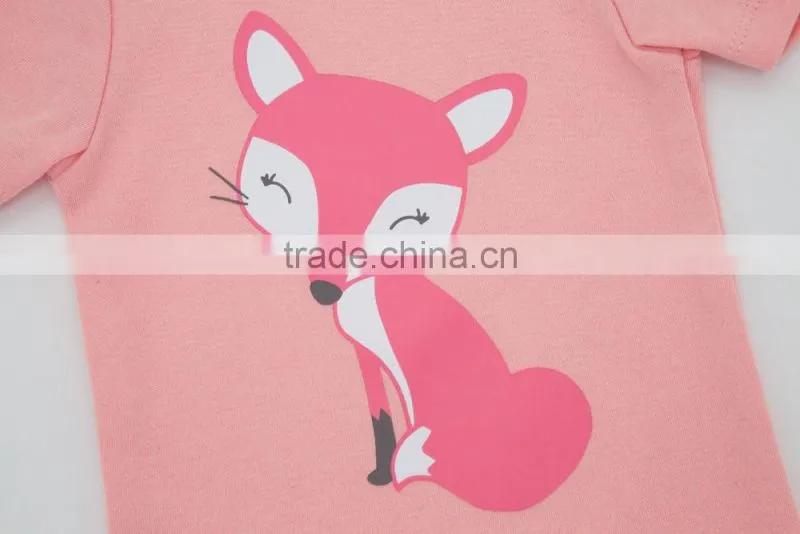 2017 Lovely Good Quality Baby Clothes Colorful Summer 100%Cotton Short Sleeves with Printing Newborn Infant Baby Bodysuits
