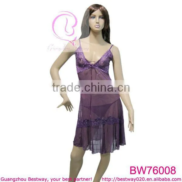 Sexy lingerie night lingerie transparent sleepwear
