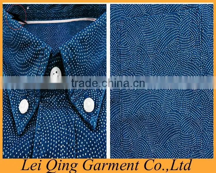 Latest 100% Cotton Slim Fit Denim Cowboy Long Sleeve Casual Men Shirts
