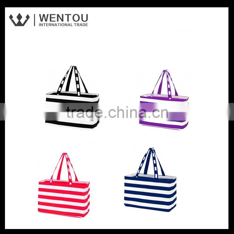 Hot sale women stripe Tote Bag